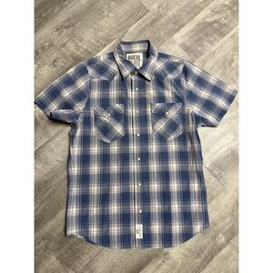 Men's Ruehl No 925 Blue Plaid Shirt Size XL